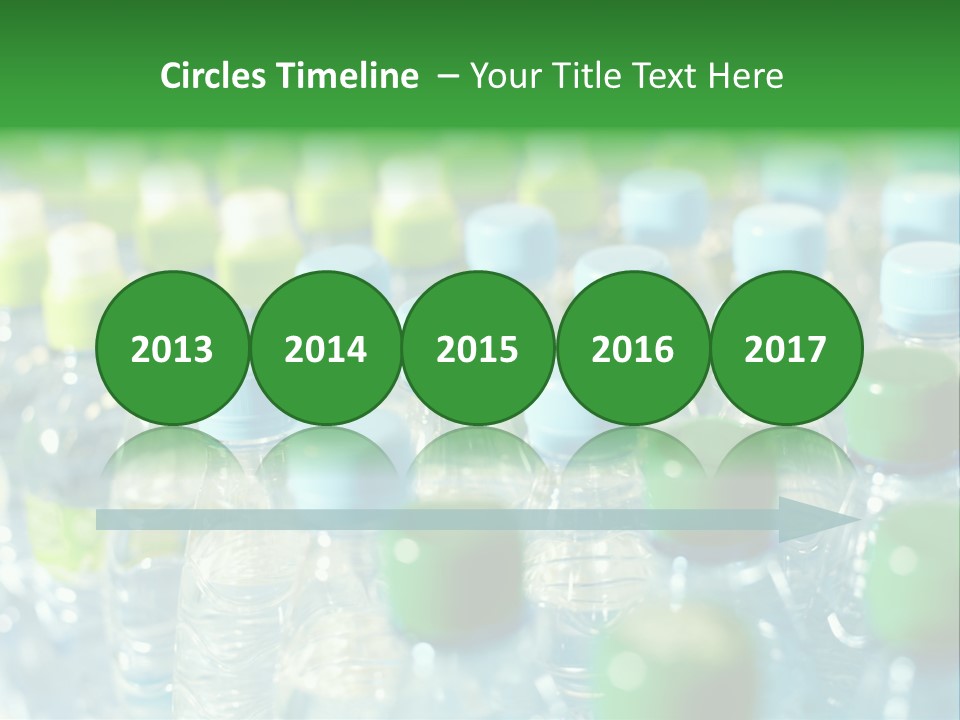 A Group Of Bottled Water Bottles Sitting On Top Of A Table PowerPoint Template