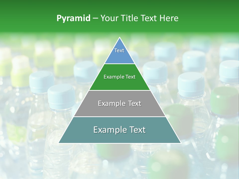 A Group Of Bottled Water Bottles Sitting On Top Of A Table PowerPoint Template