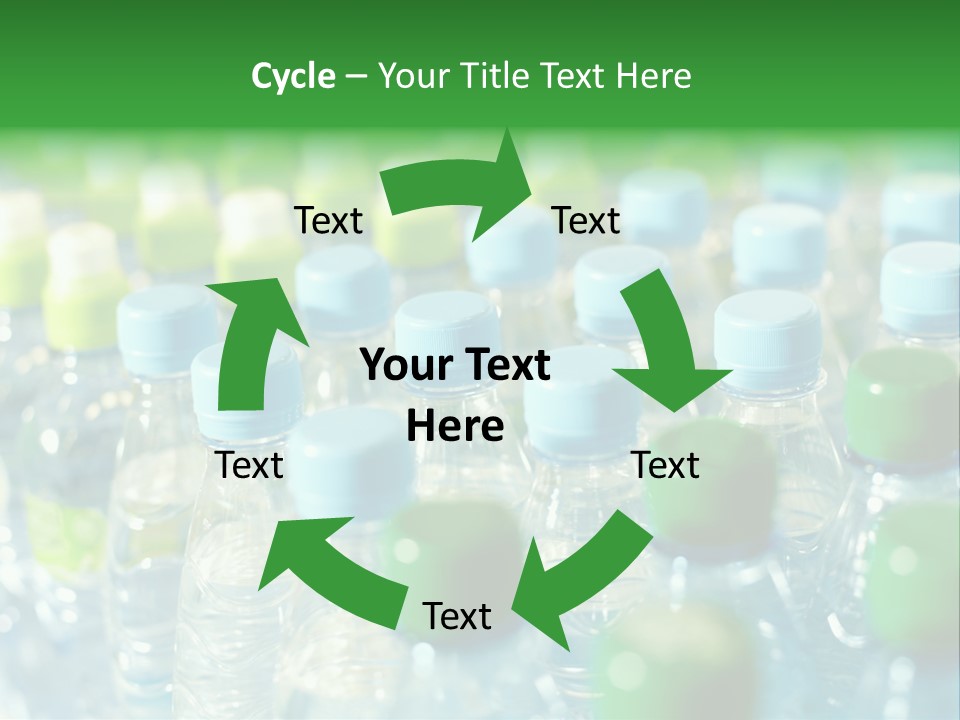 A Group Of Bottled Water Bottles Sitting On Top Of A Table PowerPoint Template