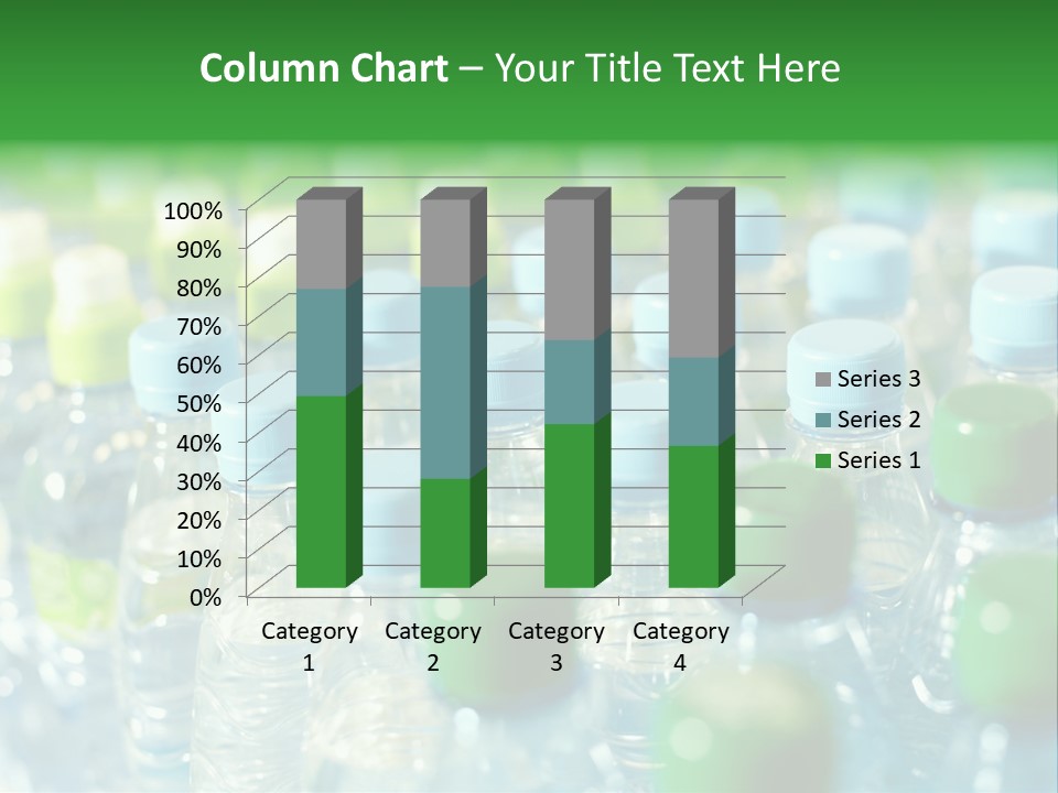 A Group Of Bottled Water Bottles Sitting On Top Of A Table PowerPoint Template
