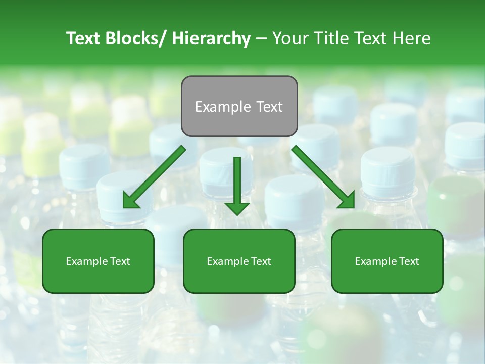 A Group Of Bottled Water Bottles Sitting On Top Of A Table PowerPoint Template