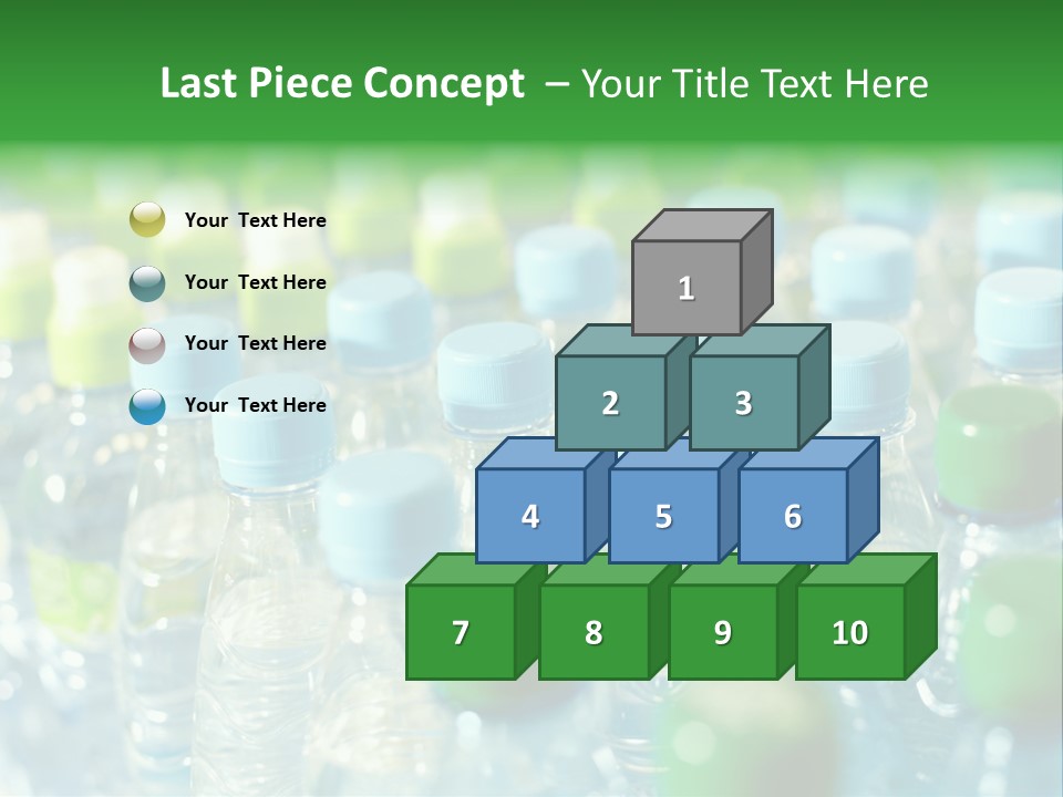 A Group Of Bottled Water Bottles Sitting On Top Of A Table PowerPoint Template