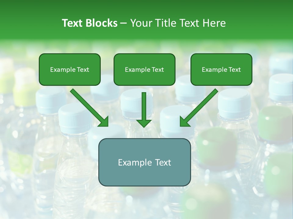 A Group Of Bottled Water Bottles Sitting On Top Of A Table PowerPoint Template