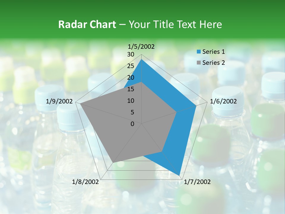 A Group Of Bottled Water Bottles Sitting On Top Of A Table PowerPoint Template