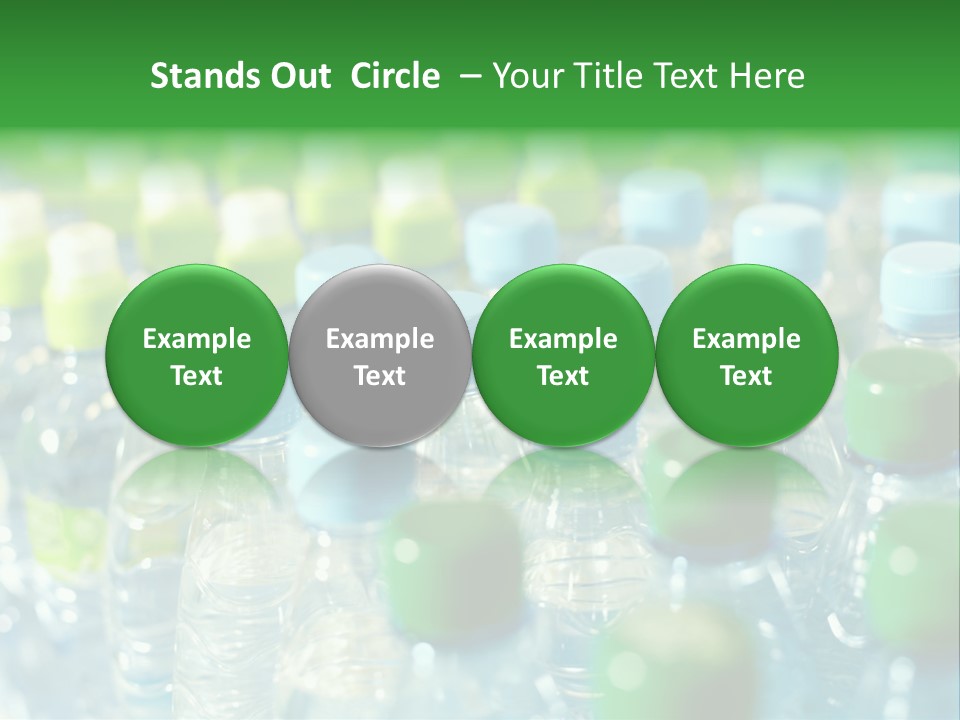 A Group Of Bottled Water Bottles Sitting On Top Of A Table PowerPoint Template