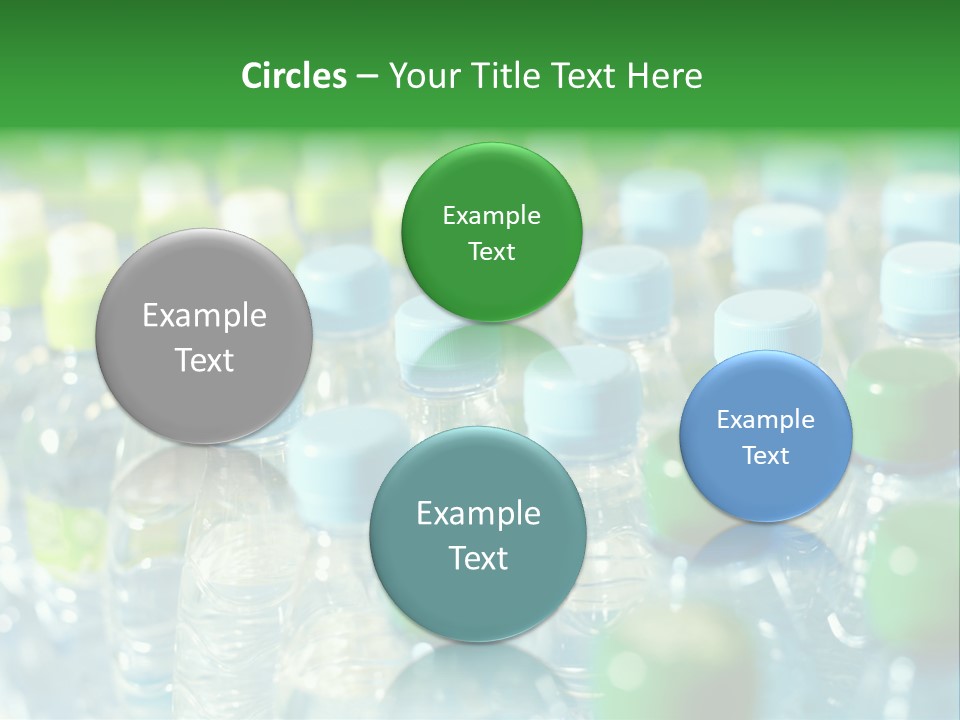 A Group Of Bottled Water Bottles Sitting On Top Of A Table PowerPoint Template