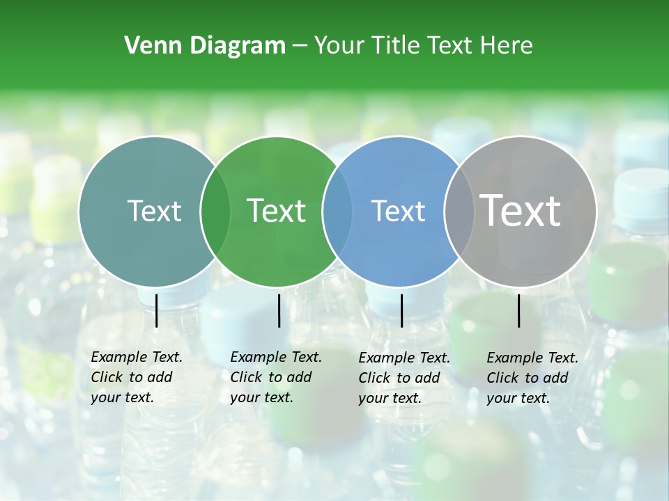 A Group Of Bottled Water Bottles Sitting On Top Of A Table PowerPoint Template