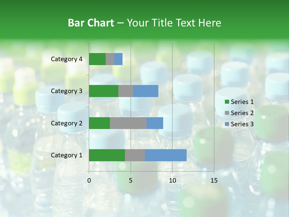 A Group Of Bottled Water Bottles Sitting On Top Of A Table PowerPoint Template