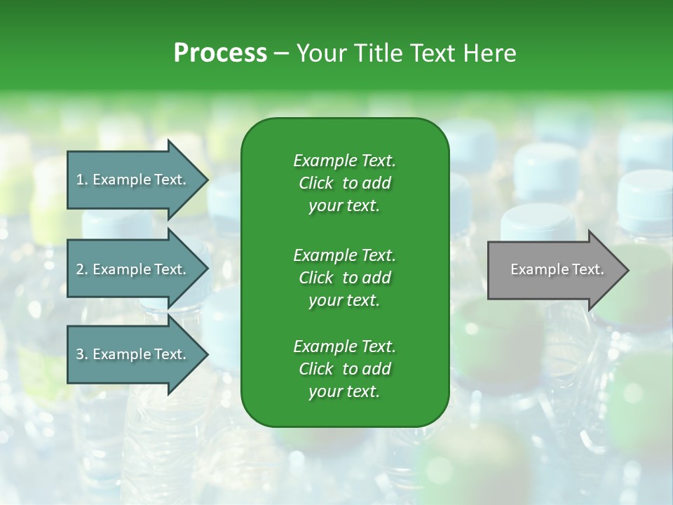 A Group Of Bottled Water Bottles Sitting On Top Of A Table PowerPoint Template