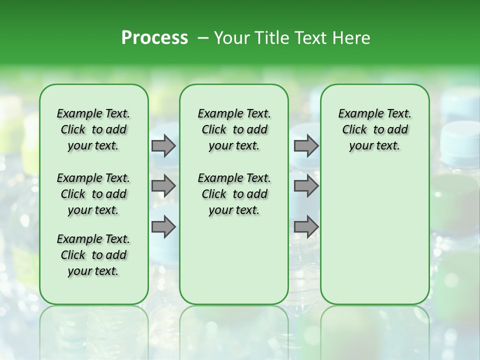 A Group Of Bottled Water Bottles Sitting On Top Of A Table PowerPoint Template