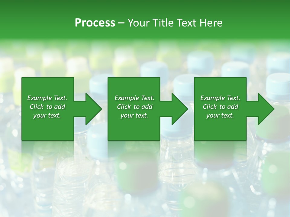 A Group Of Bottled Water Bottles Sitting On Top Of A Table PowerPoint Template