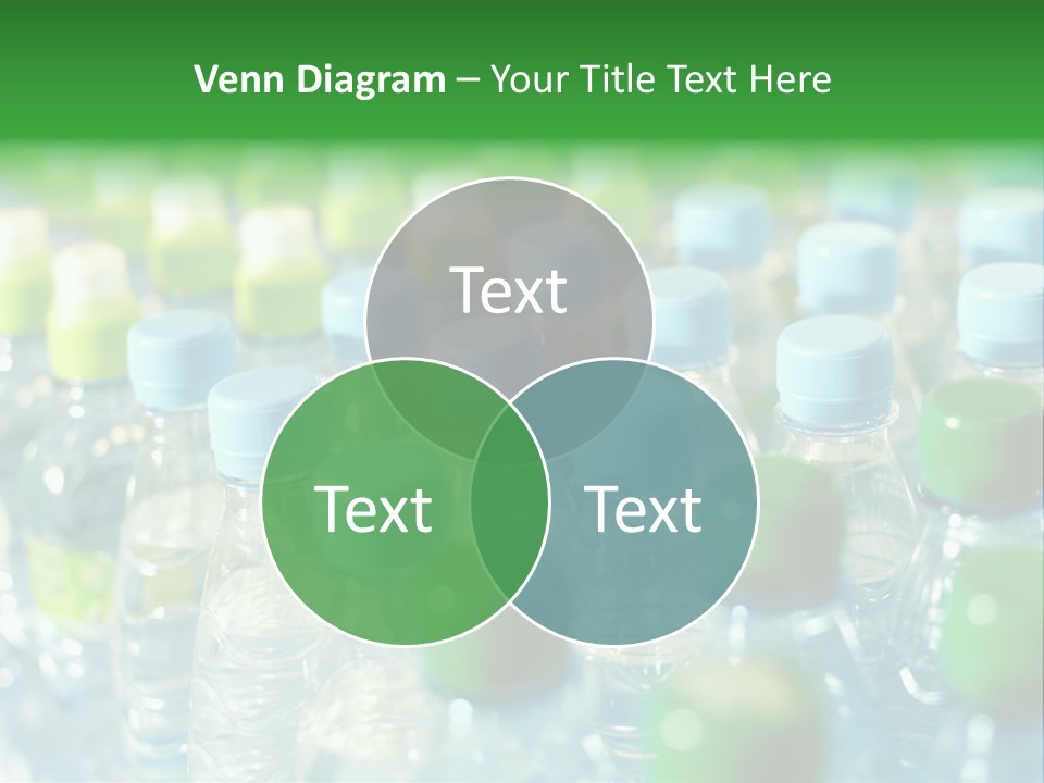 A Group Of Bottled Water Bottles Sitting On Top Of A Table PowerPoint Template