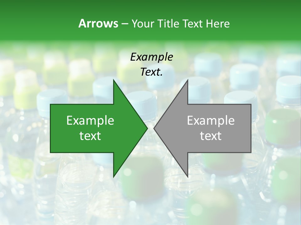 A Group Of Bottled Water Bottles Sitting On Top Of A Table PowerPoint Template