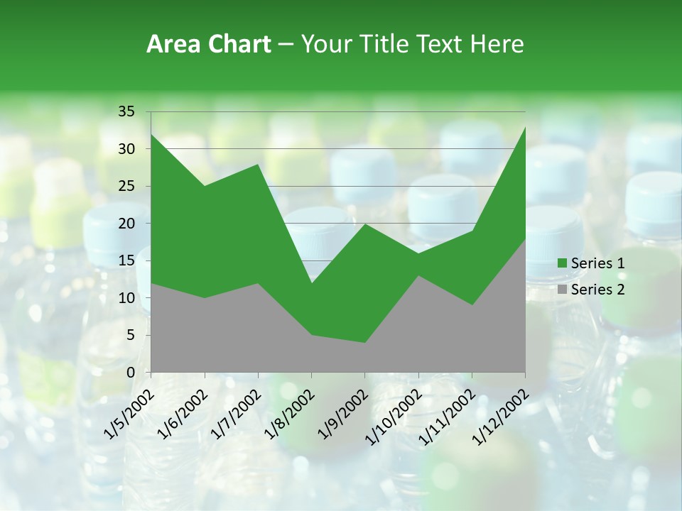 A Group Of Bottled Water Bottles Sitting On Top Of A Table PowerPoint Template