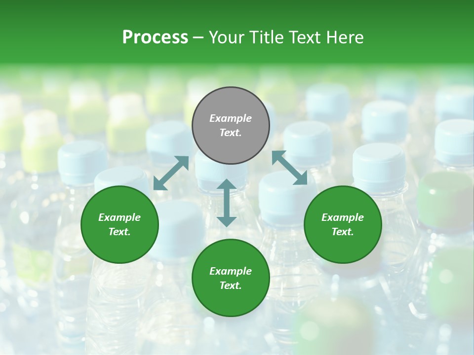 A Group Of Bottled Water Bottles Sitting On Top Of A Table PowerPoint Template