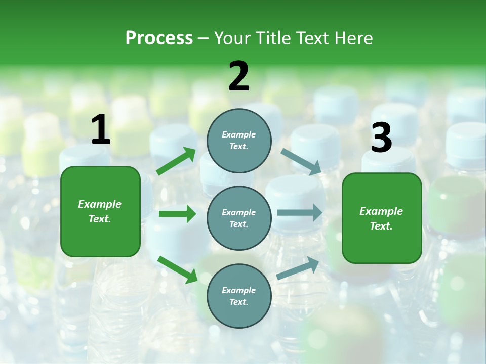 A Group Of Bottled Water Bottles Sitting On Top Of A Table PowerPoint Template