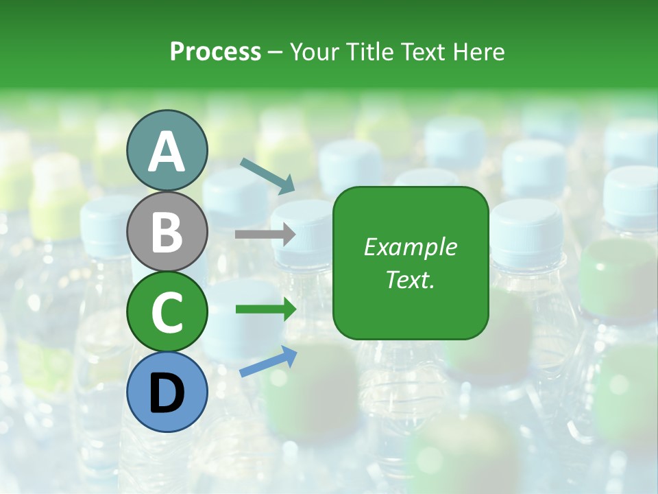 A Group Of Bottled Water Bottles Sitting On Top Of A Table PowerPoint Template