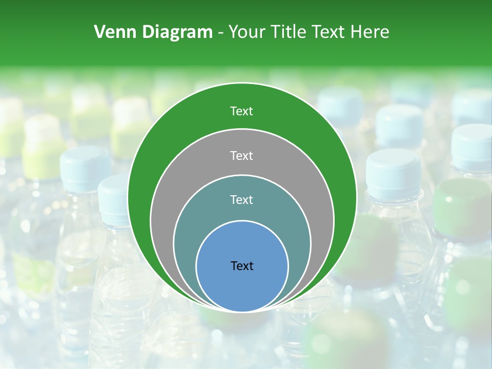 A Group Of Bottled Water Bottles Sitting On Top Of A Table PowerPoint Template