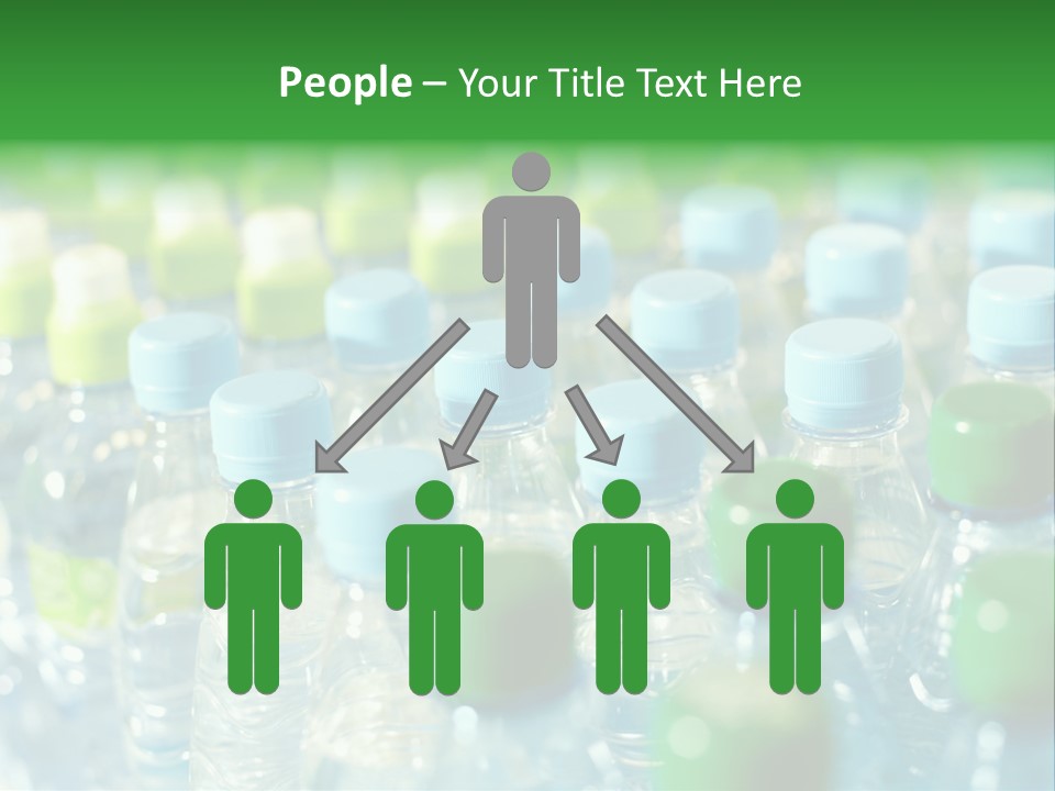 A Group Of Bottled Water Bottles Sitting On Top Of A Table PowerPoint Template