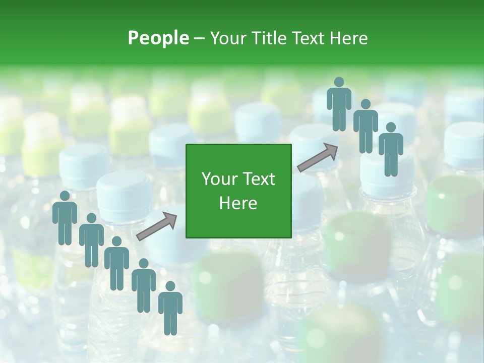 A Group Of Bottled Water Bottles Sitting On Top Of A Table PowerPoint Template