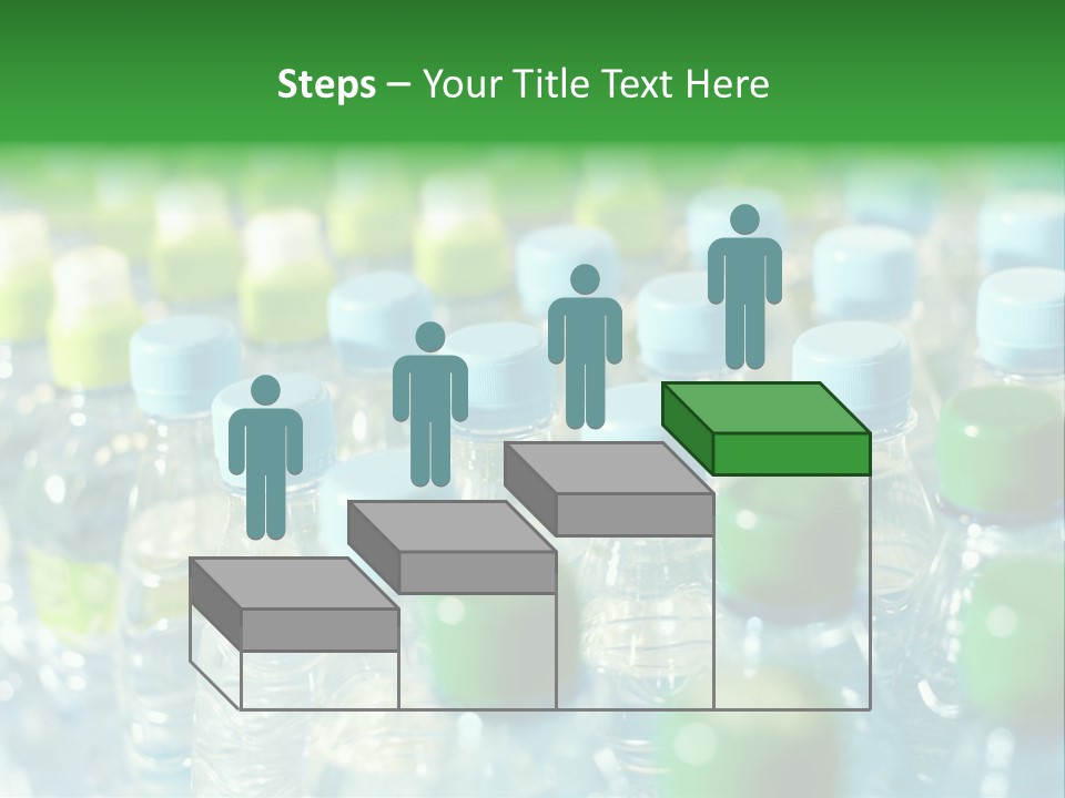 A Group Of Bottled Water Bottles Sitting On Top Of A Table PowerPoint Template