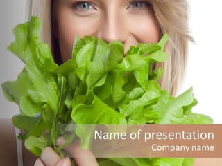 Beautiful Vegetable Cosmetics PowerPoint Template