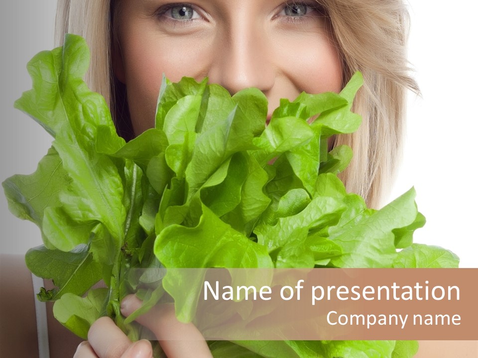 Beautiful Vegetable Cosmetics PowerPoint Template