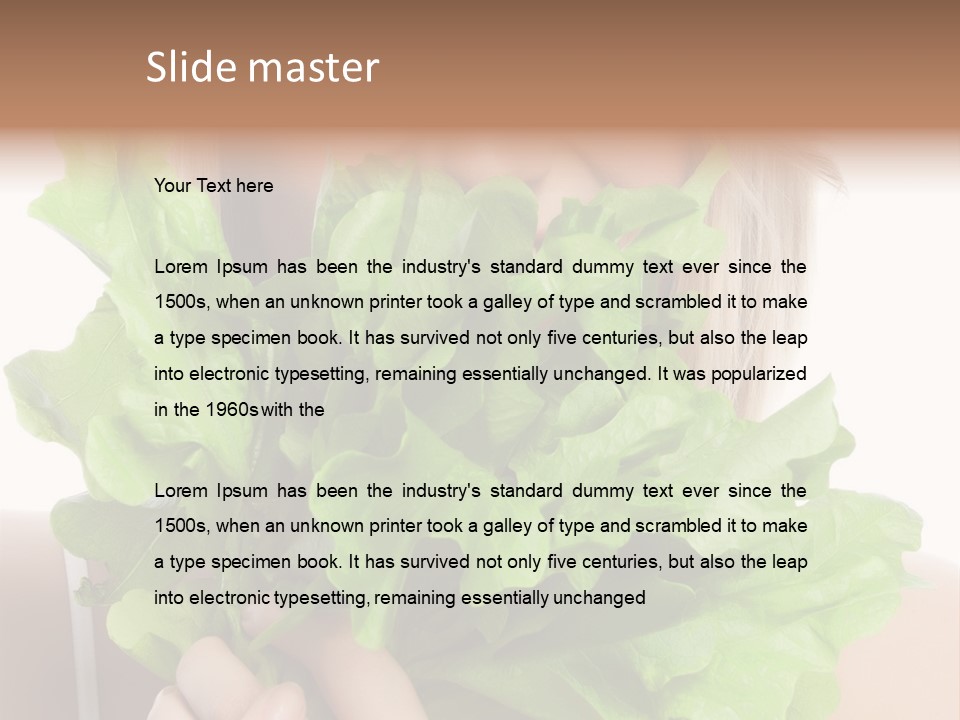 Beautiful Vegetable Cosmetics PowerPoint Template