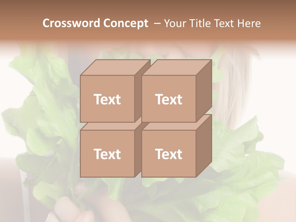 Beautiful Vegetable Cosmetics PowerPoint Template