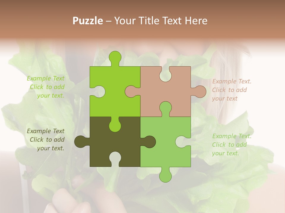 Beautiful Vegetable Cosmetics PowerPoint Template