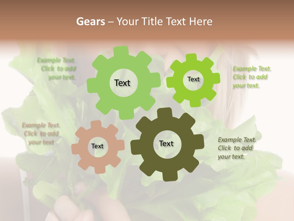 Beautiful Vegetable Cosmetics PowerPoint Template