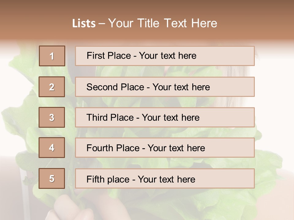 Beautiful Vegetable Cosmetics PowerPoint Template