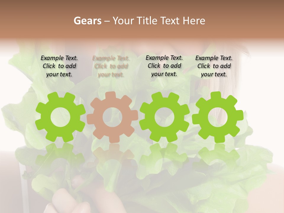 Beautiful Vegetable Cosmetics PowerPoint Template