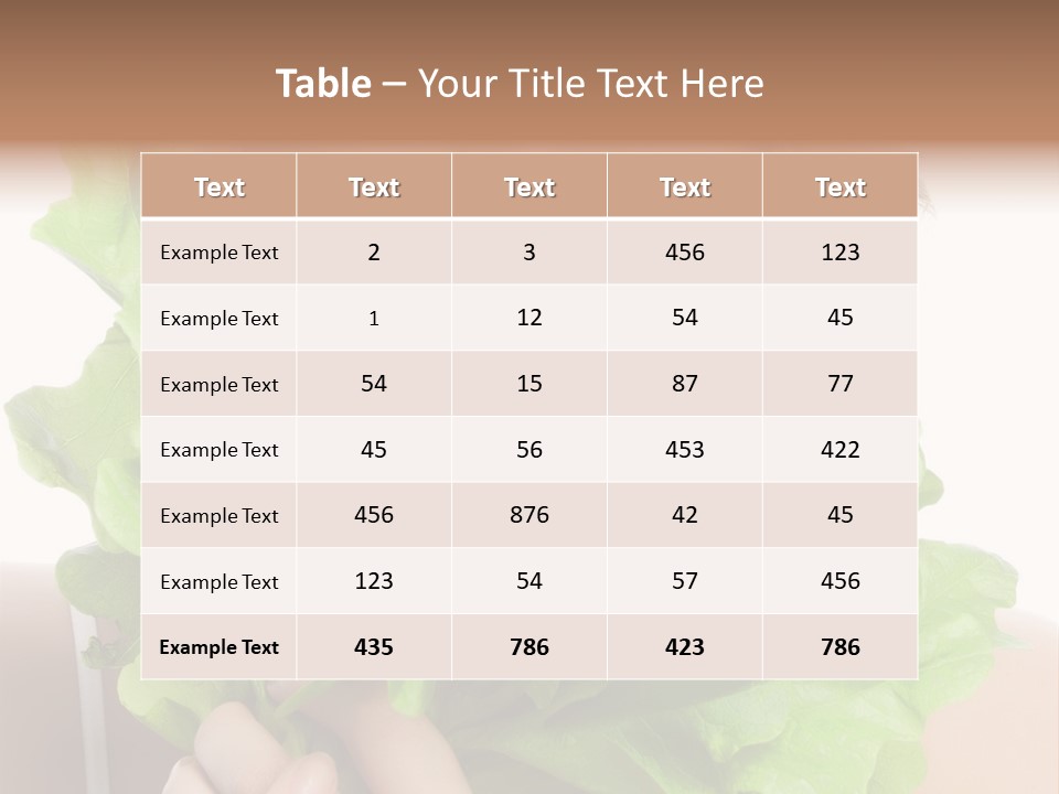 Beautiful Vegetable Cosmetics PowerPoint Template