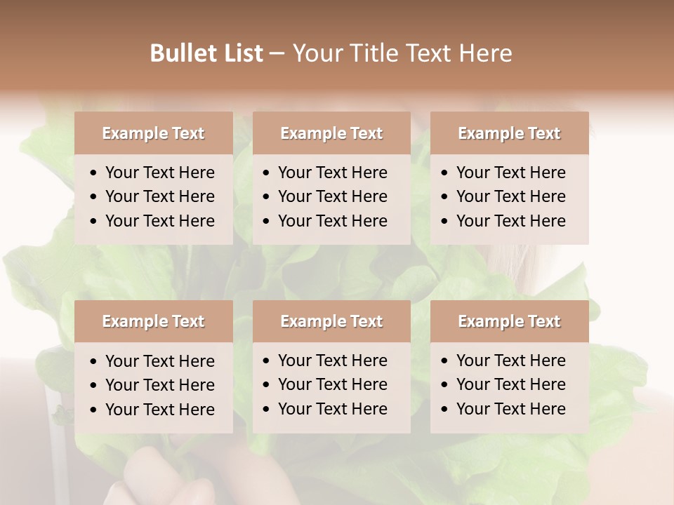 Beautiful Vegetable Cosmetics PowerPoint Template