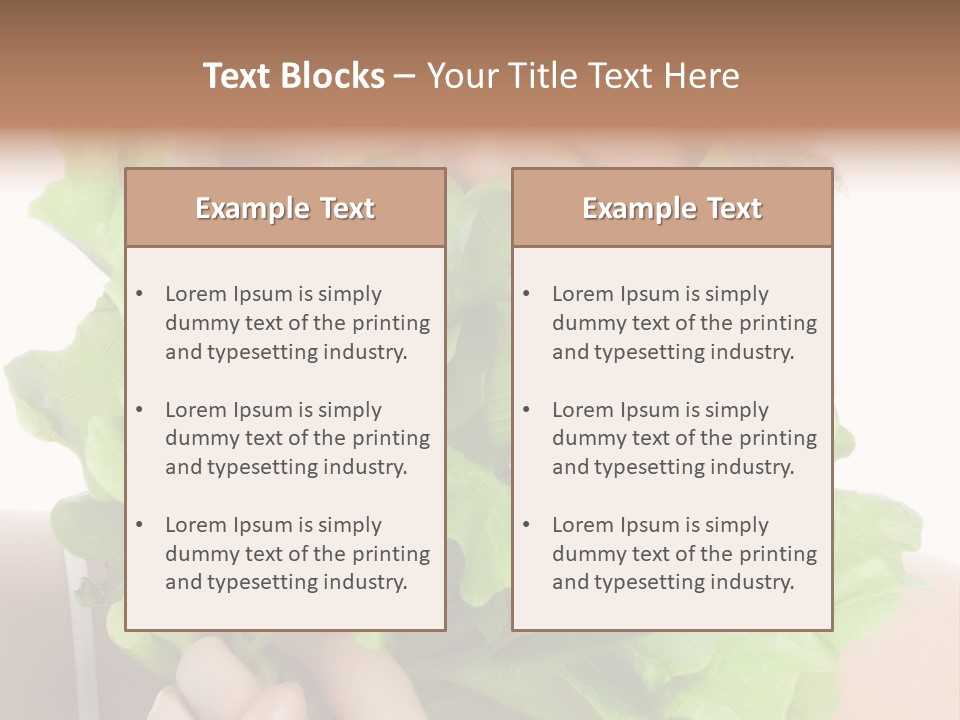 Beautiful Vegetable Cosmetics PowerPoint Template