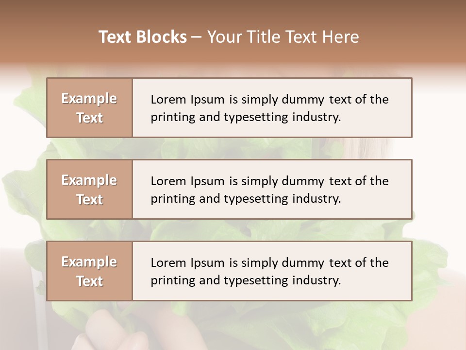 Beautiful Vegetable Cosmetics PowerPoint Template