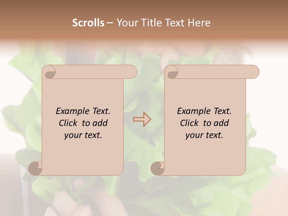 Beautiful Vegetable Cosmetics PowerPoint Template
