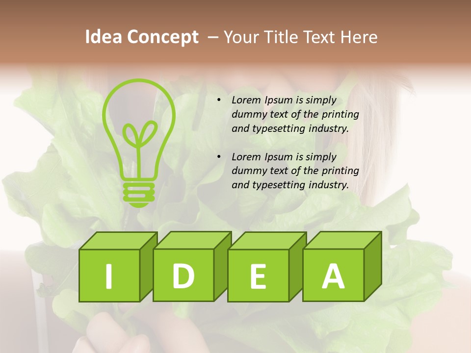 Beautiful Vegetable Cosmetics PowerPoint Template