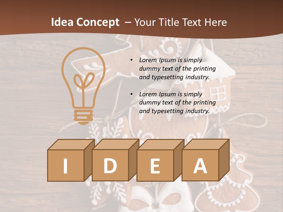 Iced Wood Biscuit PowerPoint Template