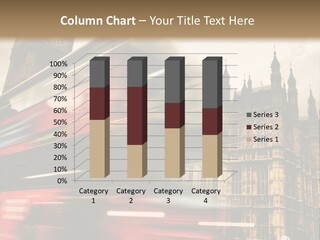 A Red Double Decker Bus Driving Down A Street PowerPoint Template