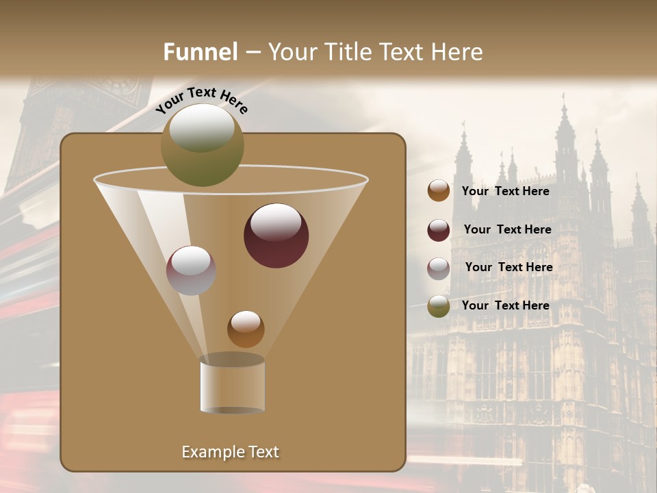 A Red Double Decker Bus Driving Down A Street PowerPoint Template
