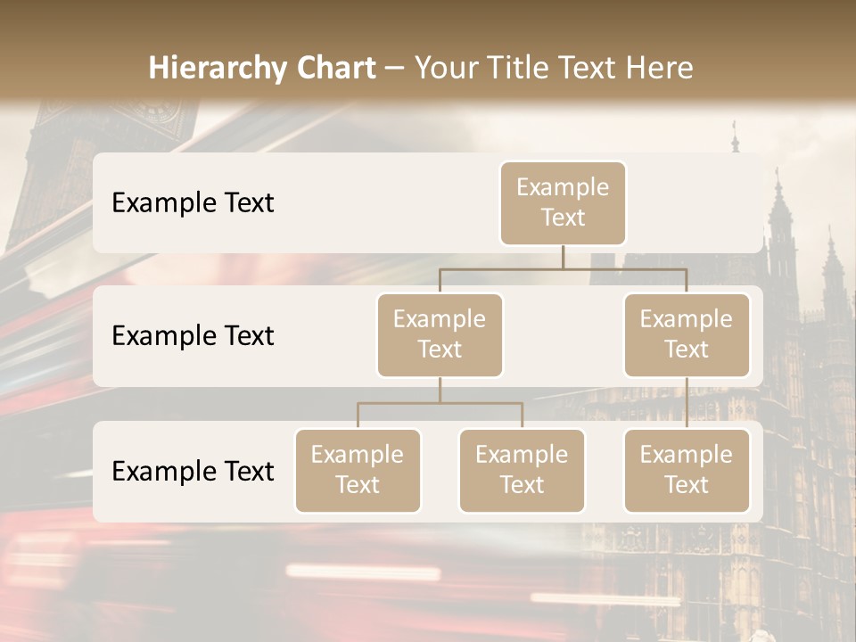 A Red Double Decker Bus Driving Down A Street PowerPoint Template