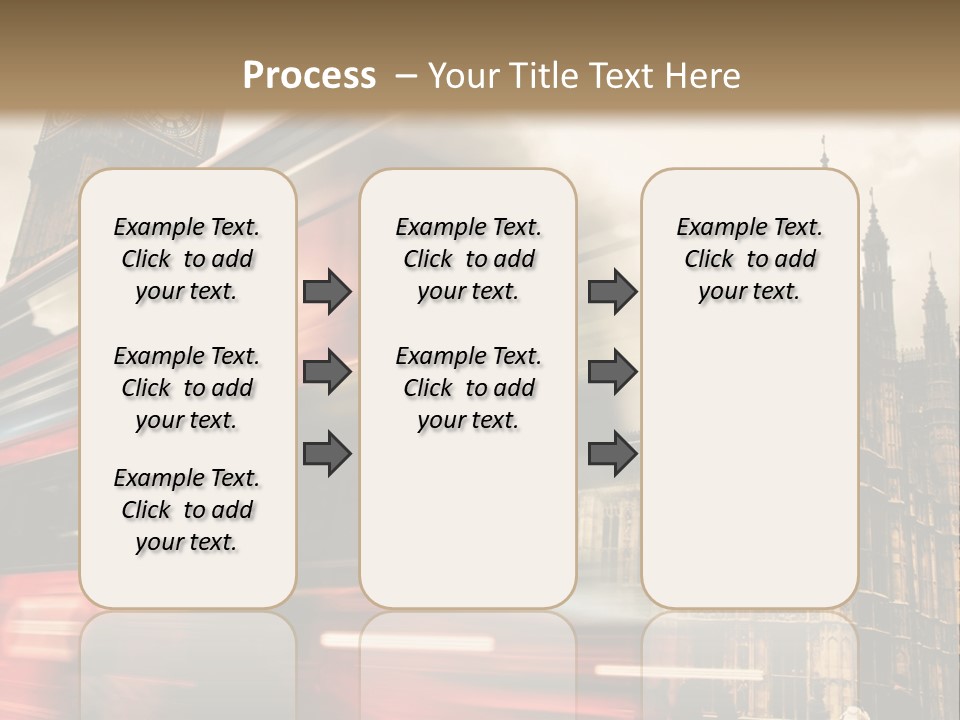 A Red Double Decker Bus Driving Down A Street PowerPoint Template