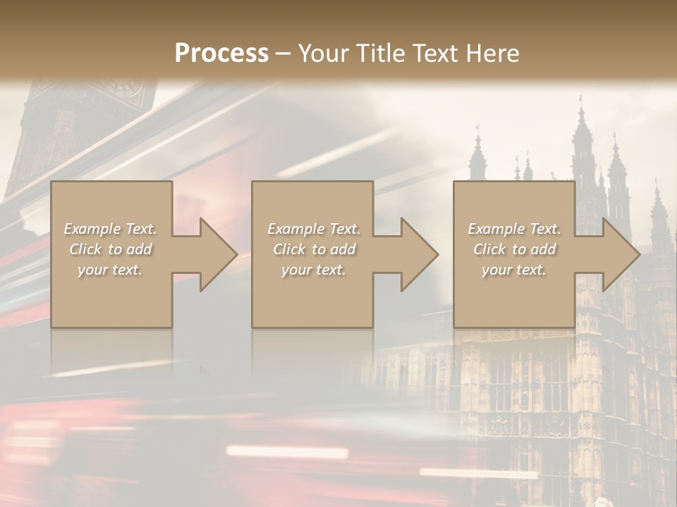 A Red Double Decker Bus Driving Down A Street PowerPoint Template