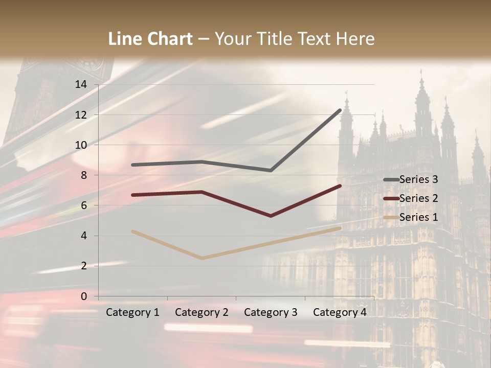 A Red Double Decker Bus Driving Down A Street PowerPoint Template