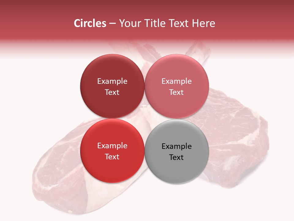 Lamb Chops Raw Food Two PowerPoint Template
