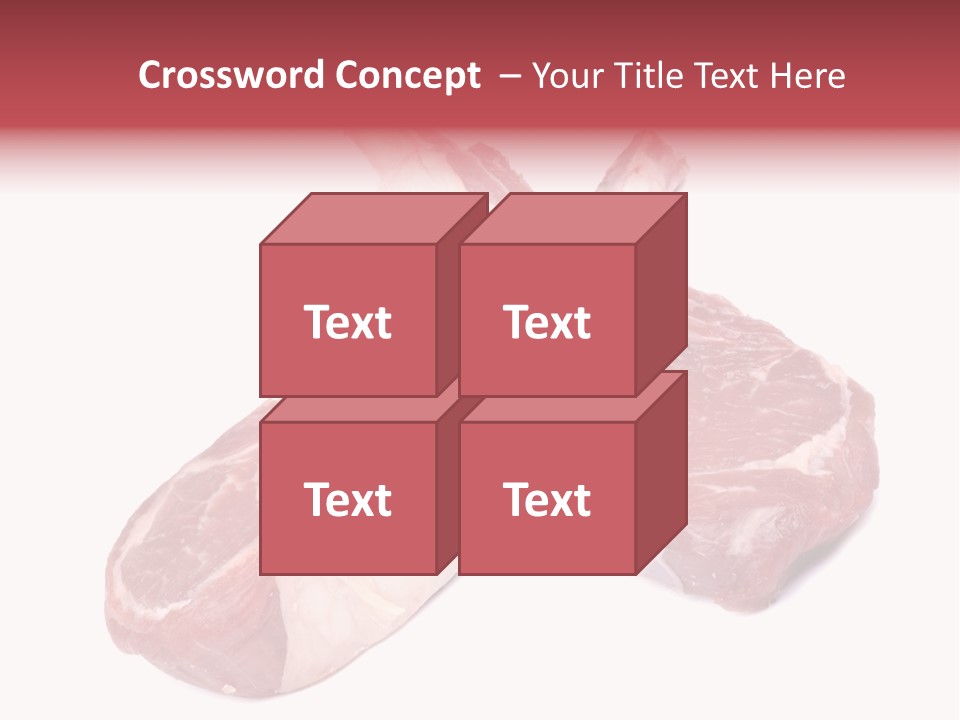 Lamb Chops Raw Food Two PowerPoint Template