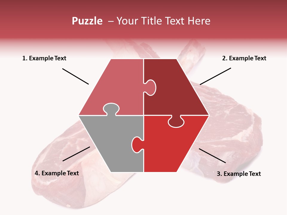 Lamb Chops Raw Food Two PowerPoint Template