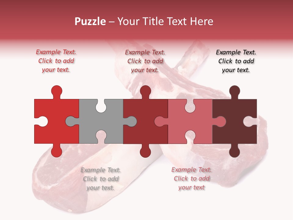 Lamb Chops Raw Food Two PowerPoint Template